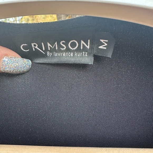 Vintage Crimson Black Velvet/Valuer Cape Cardigan Size M - Picture 6 of 8